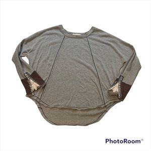 Stella Sky Raw Edge Drop Sleeve Top